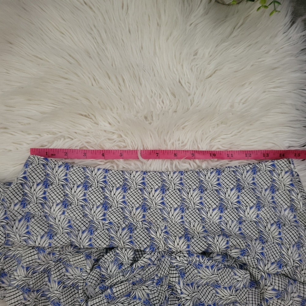 Anthropologie Maeve pineapple ruffle Shorts Size 4 - Picture 7 of 15